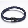 Pulsera Tejida de Microfibra de Cuero Trenzado con Cuerda de Cáñamo para Comercio Exterior Europeo y Americano para Hombre de Acero Inoxidable para Estudiante Joyería al Mayoreo