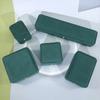Nueva moda verde hebilla dorada joyero plata joyería collar caja anillo caja pulsera joyero con logo