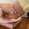 Pulseira de Corda Esponjosa Estrela de Pérola para Mulheres Indústria Pesada Design Avançado Luz Contagiante Luxo de Nicho Delicada para Melhores Amigas