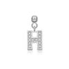 Andywen Plata S925 Accesorios de Letras Microincrustados Colgante de Letra Inglesa Simple y Versátil Pendientes Colgantes de 26 Letras