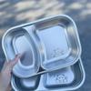Plato de Cena para Niños de Acero Inoxidable 316 Jardín de Niños Hogar Bebé Plato de Cena de Acero Inoxidable Anti-Caída Multi-Compartimentos Fiambrera