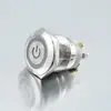 Loniu 19mm Autobloqueo Cabeza Plana Anillo Lámpara de Alimentación Tornillo Pie Botón Metálico Interruptor Impermeable Ventanilla Única