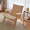 Silla sofá de madera maciza silla de balcón para el ocio estilo vintage silla tejida de ratán sillón individual para sala de estar silla de montar para casa B&B