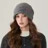 Gorro holgado estilo blogger coreano para mujer, Gorro de punto con letras para otoño e invierno, Para circunferencia de cabeza grande, Versátil para adelgazar la cara, Gorro atmosférico