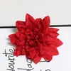 Cabeza de Flor de Dalia Tela de Piel Artificial Dalia al por Mayor Decoración de Boda Guirnalda de Flores Diadema con Guirnalda de Bosque de Flores