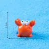 Novo produto transfronteiriço: adoráveis figuras de caranguejo eremita, acessórios de decoração DIY com tema oceânico, ornamentos para paisagem em miniatura