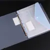 Carpeta de 3 anillas para hojas sueltas, transparente, para guardar hojas de examen de datos, carpeta de música, libro de colección para pasar páginas, bolsa de archivo, nueva transfronteriza