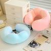 Almohada simple de guisantes de hielo con forma de joroba en U relleno de algodón PP almohada de viaje para el cuello almohada para asiento de descanso para el almuerzo de oficina fabricantes en stock lote