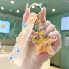 Creativo Llavero de Botella Flotante ISN Estrella de Mar Acrílico Aceite en Arenas Movedizas Coche Mochila de Estudiante Pequeño Regalo Adornos Colgantes