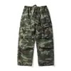 Pantalones Cargo Camuflaje Pesados Americanos Otoño 2025 para Hombre Retro Japonés Sueltos de Pierna Ancha Rectos Casuales Largos Modernos
