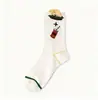 Calcetines Lindos Modernos de Dibujos Animados Divertidos de Media Pantorrilla para Mujer Estilo Otoño Nuevo Calcetines Holgados