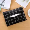 Juego de pañuelos de algodón y lino de estilo japonés sencillo, caja de pañuelos de tela para coche, juego de papel, bolsa de pañuelos creativa para el hogar