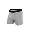Ropa interior masculina casual negra antibacteriana, Ropa interior masculina adelgazante talla grande, Calzoncillos tipo bóxer de algodón puro