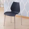Mesa y Sillas de Negociación Combinación Silla de Comedor de Plástico Silla de Recepción para Exposiciones Oficina Hogar Respaldo Simple Silla Blanca