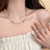 Collar de cuentas de grava fresca para mujer, diseño de nicho de lujo ligero, ins, alta calidad, simple, cadena para la clavícula de temperamento versátil