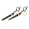 Tijeras de peluquería con corte de pelo en oro negro, tijeras de dientes Liu Haiping, traje de corte fino, herramientas especiales, tijeras para cortar el cabello, corte de cabello