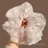 Goma para el pelo con lazo dulce para niñas, elegante goma de encaje para coletas bajas y peinados de moño