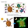 Tortuga Marina Azul Verde Luminoso PVC Autoadhesivo Pegatina AFG Transfronterizo Removible Dormitorio Sala de Estar Decorativo Pegatina de Pared