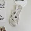Meias Sapatilha com Laço Boca Baixa Verão Finas Invisíveis Meias de Algodão Cano Curto Infantil Meias da Moda Dongdaemun Coreia do Sul Estilo Ins