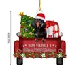 Dachshund y Navidad Adorno de Árbol de Navidad Acrílico Adorno de Perro Salchicha Manualidad de Perro Decoración de Perro para el Hogar Fiesta de Invierno
