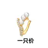Pendientes de clip con diseño de gato antiguo Ning INS para Europa y América, sin agujeros para las orejas, con diamantes, circonitas y perlas, para mujer francesa.
