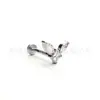 Aretes de titanio F136 de ala cuadrada con zirconia, joyería de titanio G23 para piercing, tachuelas para el cartílago, tachuelas para el borde de la oreja, tachuelas para el labio