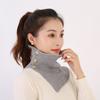 Moda Otoño e Invierno Nueva Bufanda de Lana con Botones de Cuello Alto para Hombre y Mujer Cálida Tejida Cuello Falso Protección del Cuello Manga de Cuello de Jersey