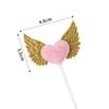 Asas de Anjo Pena Decoração de Bolo Cartão Plug-in Ornamento de Aniversário de Fada Infantil