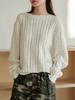 Nuevo Suéter Holgado de Mohair Trenzado Deshilachado Estilo Coreano de Primavera Temprana Suave y Ceroso Agradable para la Piel Top para Mujer