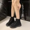 Botas Martin Nuevas de Estilo Delgado Transfronterizo Europeo y Americano Amazon Transfronterizo Botines con Cordones para Mujer Talla Grande Cuadrados Venta al por Mayor Talla Grande