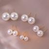 Brincos para Mulheres Estilo Japonês e Coreano Brincos de Pérola para Mulheres Estilo Hepburn Retrô Francês Brincos Simples e Modernos Brincos Populares