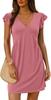 Comércio Exterior Europeu e Americano Transfronteiriço Amazon TK2025 Verão Manga Voadora Vestido Longo Feminino Decote V Plissado Vestido Grande