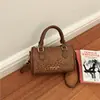 2026 Nuevo Bolso Boston con Estampado de Leopardo para Mujer Estilo Retro Diario Bolso de Mano de Nicho Bolso de Hombro Bolso Cruzado Versátil