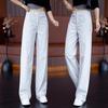 Calças Azuis-Marinho para Mulheres 2026 Primavera/Verão Novo Estilo Popular Petite Soltas de Perna Larga Emagrecedoras Conjunto Calça Reta Casual