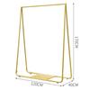 Luxo Leve Dourado Cabide de Prateleira de Loja de Roupas Femininas Cabide para Roupas ao Vivo Arara de Roupas de Chão Arara de Exposição para Loja de Roupas