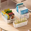 Cesta de Almacenamiento Miscelánea Estilo Japonés Caja de Almacenamiento de Escritorio para Cosméticos y Snacks Caja de Almacenamiento de Plástico para Hogar, Cocina, Baño