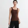 Venta Directa de Fábrica Ropa de Belleza con Almohadilla en el Pecho Copa Fija Chaleco Térmico Ropa Interior Femenina Sin Costuras Extra Grande Elástico Capa Base