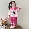 Conjunto de otoño para niña: conjunto elegante de sudadera y pantalones para bebés niñas, nueva colección 2026, casual y deportivo para primavera y otoño