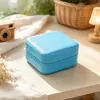 Caja de joyería de cuero al por mayor para comercio exterior, caja de almacenamiento de joyería portátil para viajes, adecuada para anillos, pendientes, pulseras y otros accesorios