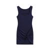 Estilo Americano Primavera Nova Spice Girl Gola Quadrada Cintura Marcada Sem Mangas Vestido Primavera Nova Justo Sexy Bolsa de Férias
