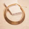 Collar Geométrico Exagerado con Textura Metálica Elegante, Nicho Europeo y Americano, Collar Simple Elegante y Moderno para Mujer