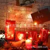 Día de San Valentín Amor Decorativo Madera Señal Decorativa Día de San Valentín Patrón de Doble Cara, Adorno Navideño de Madera