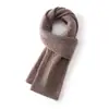 Nueva colección de otoño e invierno: Bufanda de cachemir tejida de color liso con patrón de rombos dobles, diseño unisex, cálida y gruesa para el clima frío