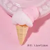 Cono de helado de simulación accesorios creativos de resina pegamento de crema carcasa de teléfono móvil material de bricolaje decoración hecha a mano