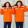 50 Piezas Envío Gratis Invierno Algodón Ropa de Trabajo Exterior A Prueba de Frío Cálido Protección Laboral Chaquetas de Algodón Chaquetas Acolchadas de Algodón Reflectantes Venta al por Mayor Cortavientos