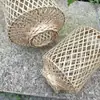 Novas lanternas de bambu podem ser usadas como lanternas altas, iluminação em gaiola de bambu, decorações puramente tecidas à mão para feriados, casamentos e casa
