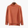 Nuevo Suéter de Cuello Alto de Color Sólido para Mujer, Corto, de Punto, Básico, de Moda, Versátil