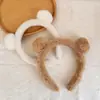 Diadema de felpa antideslizante para mujer, diadema para el pelo, accesorios para el pelo, máscara facial de dibujos animados linda nueva