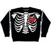 Suéter Gótico Harajuku de Calavera para Mujer Jersey Y2K Punk para Hombre Tejido Negro de Manga Larga Top Jersey