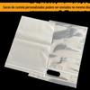 Cpe osso clipe corrente ziplock saco bolsa transparente fosco zíper saco vestuário plástico embalagem saco fundo côncavo